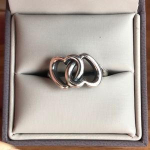 James Avery Two Hearts Ring Size 8